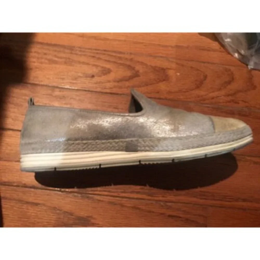Paul Green two tone leather Posh espadrilles flat slipon sneakers size 8.5